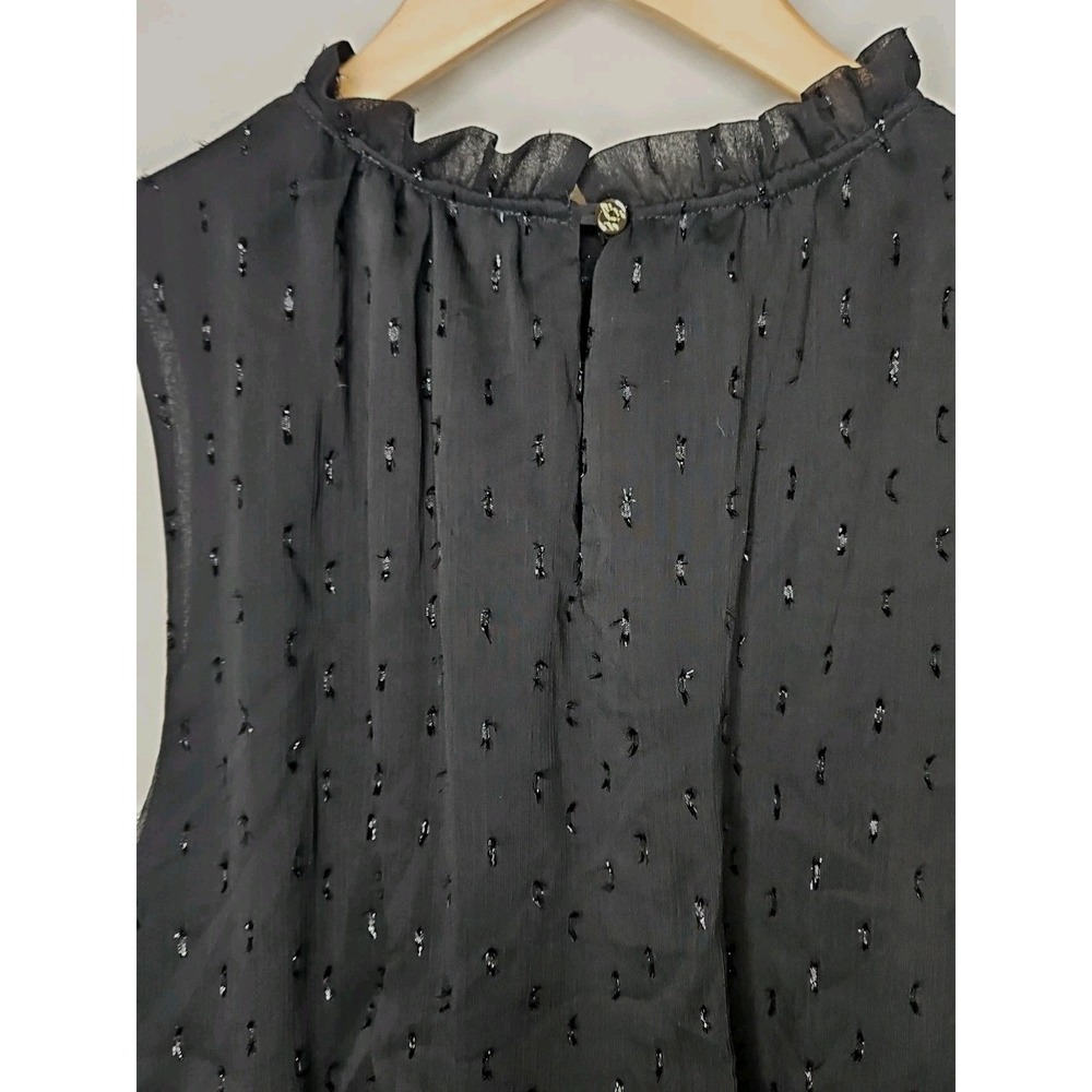 Draper James Dress XXL Black Tiered Smocked Maxi Metallic Boho Western Ethereal - Picture 11 of 14